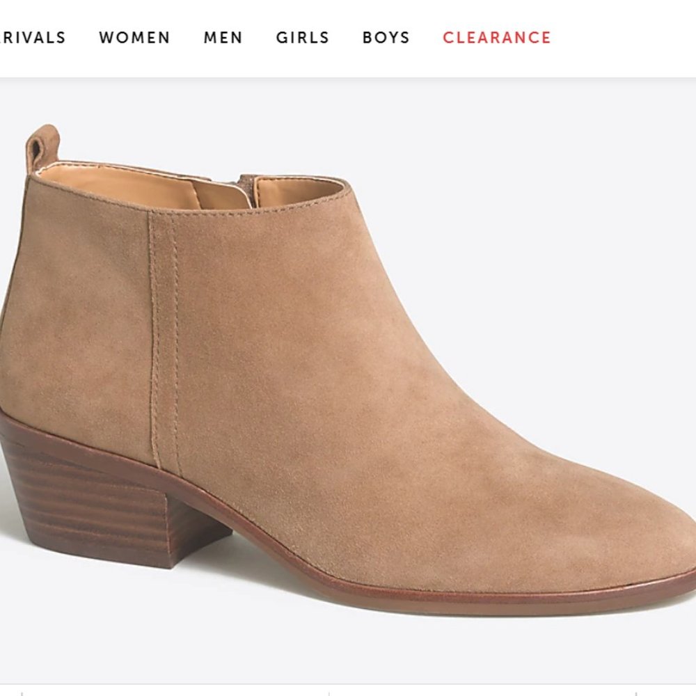 J Crew Sawyer Suede Boot in Camel